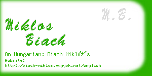 miklos biach business card